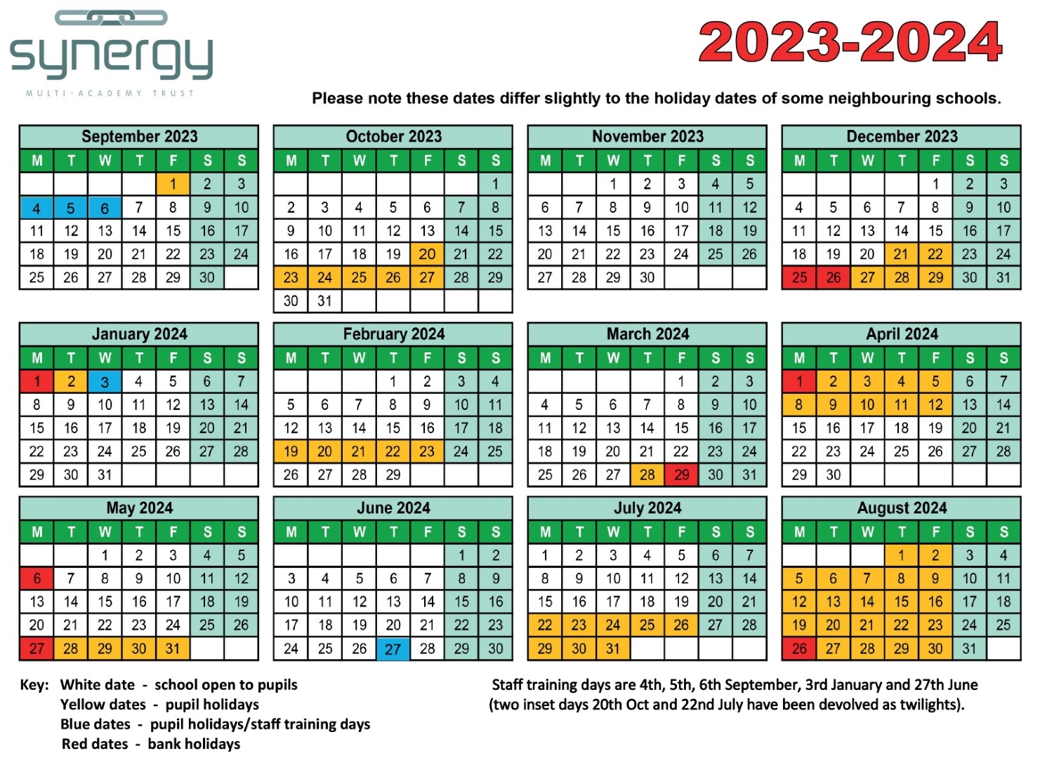 Mattishall Primary School Term Dates Calendar